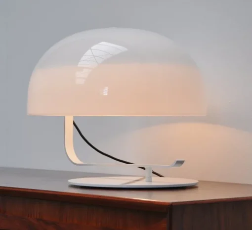 Lampe à poser, Zanuso, blanc, Ø42cm - Oluce