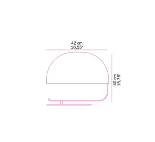 Lampe à poser, Zanuso, blanc, Ø42cm - Oluce