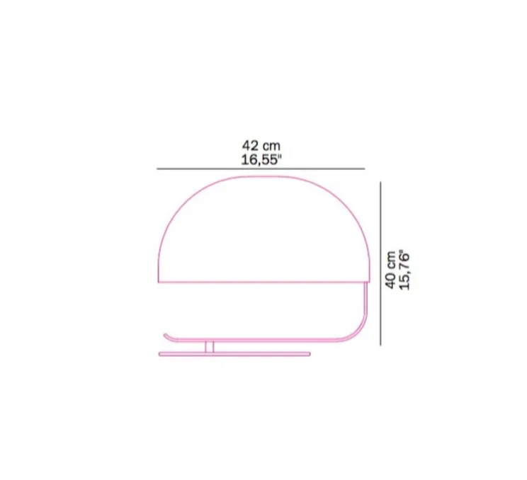 Lampe à poser, Zanuso, blanc, Ø42cm - Oluce