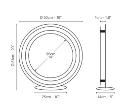 Lampe à poser, Zepto, bronze clair, LED, dim, 2700K, 1056 lm, L50cm, H51cm - Le Deun