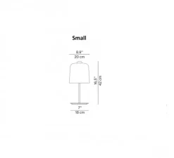 Lampe à poser, Zile, blanc mat, Ø20cm, H42cm - Luceplan