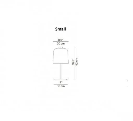 Lampe à poser, Zile, blanc mat, Ø20cm, H42cm - Luceplan