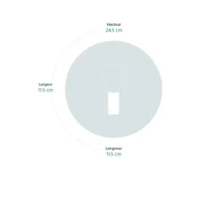 Lampe, Baladeuse, APLÔ, carbone, IP54, 3000 à 6000K, 70lm, Ø11.5cm, H24.5cm - FERMOB