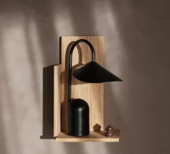 Lampe, Baladeuse, Arum, noir, IP44, LED, dim, 2700K, 240 lm, Ø7cm, H30cm - Ferm Living