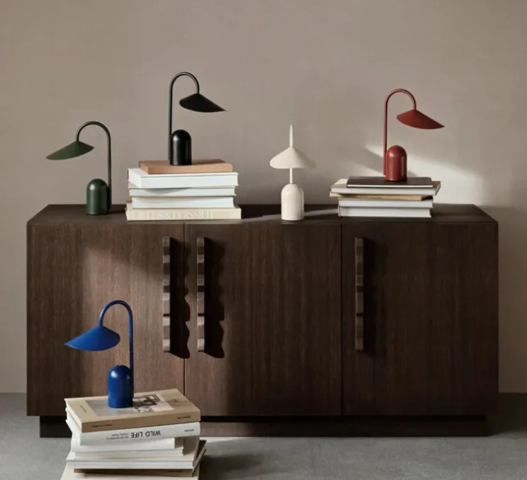 Lampe, Baladeuse, Arum, noir, IP44, LED, dim, 2700K, 240 lm, Ø7cm, H30cm - Ferm Living