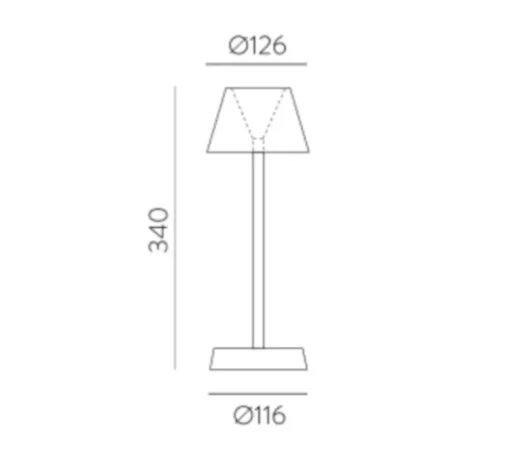 Lampe, Baladeuse, Asahi, noir, IP54, LED, dim, 3000K, 380 lm, Ø12,6cm, H34cm - ACB