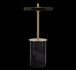 Lampe, Baladeuse, Asteria Move mini, Marbre noir, LED, dim, 2600K, 124 lm, Ø12cm, H25,5cm - Umage