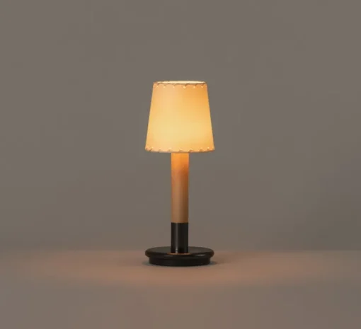 Lampe, Baladeuse, Basica Minima Bateria, parchemin, LED, dim, 2200K, 38 lm, Ø12,5cm, H33cm - Santa & Cole