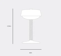 Lampe, Baladeuse, Bellboy, Blanc Desert, IP44, LED, dim, 2700K, 200 lm, Ø18cm, H30cm - Fatboy