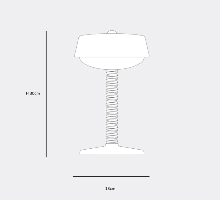 Lampe, Baladeuse, Bellboy, Blanc Desert, IP44, LED, dim, 2700K, 200 lm, Ø18cm, H30cm - Fatboy