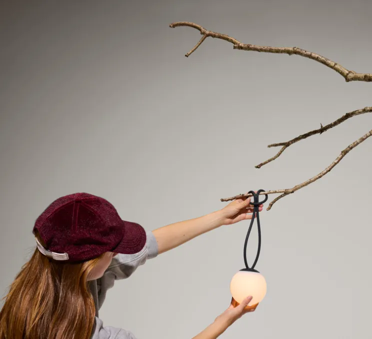 Lampe, Baladeuse, Bolleke Mini La Surprise, noir, IP55, LED, dim, 2700K, 30 lm, Ø12cm, H12cm - Fatboy