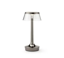 Lampe, Baladeuse, Bon Jour unplugged, noir chrome, LED, dim, 2200-2700-3000K, 150 lm, Ø13,1cm, H27cm - Flos