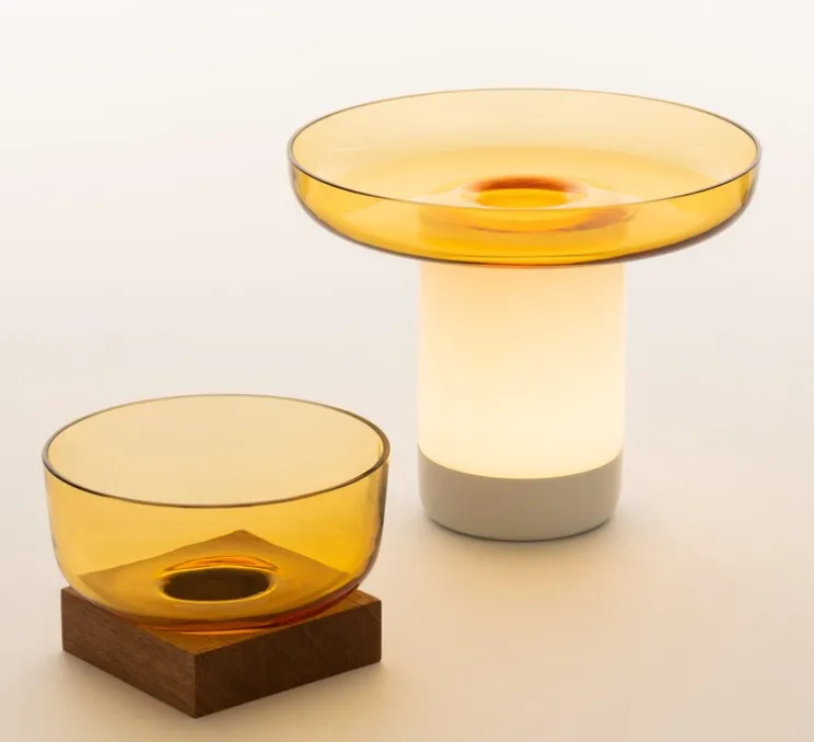 Lampe, Baladeuse, Bonta + plate, blanc, assiette topaz, LED, dim, 2700K, 242 lm, Ø26cm, H21,4cm - Artemide