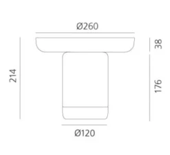 Lampe, Baladeuse, Bonta + plate, blanc, assiette topaz, LED, dim, 2700K, 242 lm, Ø26cm, H21,4cm - Artemide