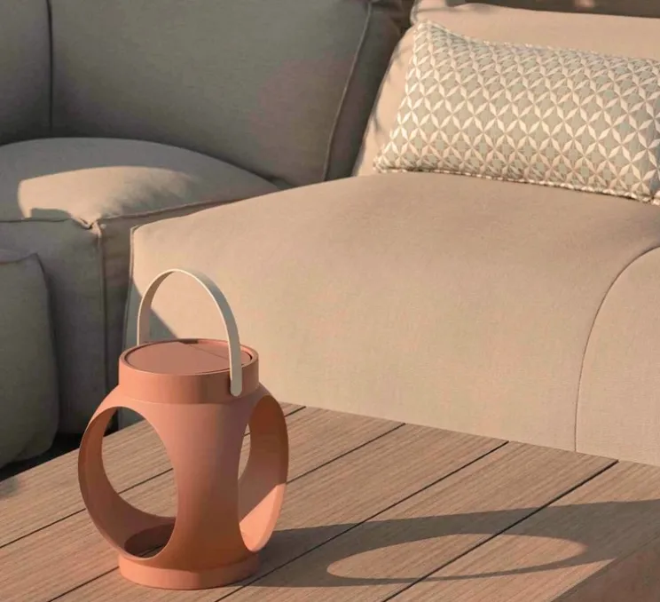 Lampe, Baladeuse, Candela, terracotta, IP66, LED, dim, 3000K, 172 lm, L23,2cm, H32,4cm - Faro