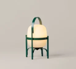 Lampe, Baladeuse, Cestita Alubat, vert anglais, IP65, LED, dim, 2700K, 313 lm, Ø22cm, H36cm - Santa & Cole