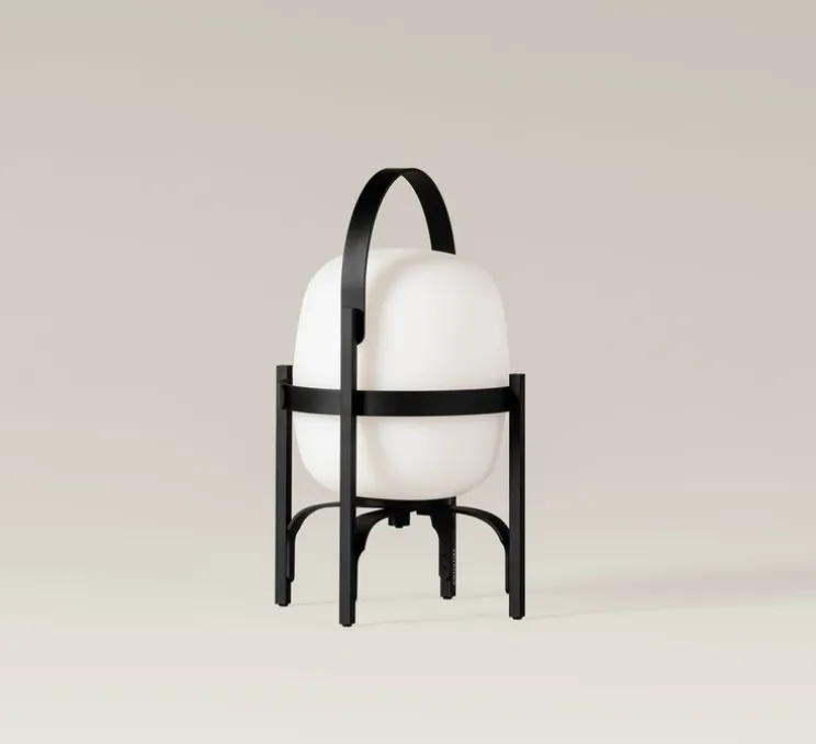 Lampe, Baladeuse, Cestita Alubat, noir, IP65, LED, dim, 2700K, 313 lm, Ø22cm, H36cm - Santa & Cole