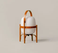 Lampe, Baladeuse, Cestita Alubat, orange rouge, IP65, LED, dim, 2700K, 313 lm, Ø22cm, H36cm - Santa & Cole