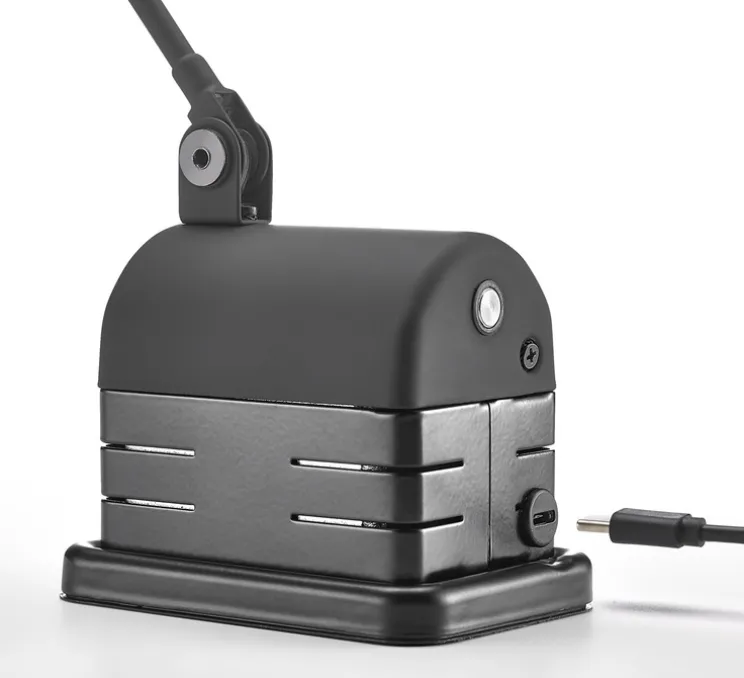 Lampe, Baladeuse, Daphinette Portatile, Noir soft touch, IP44, LED, 2700K, 187 lm, L9,5cm, H33cm - Lumina