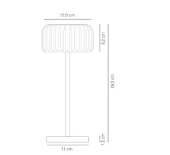 Lampe, Baladeuse, Dentelles Bistro, olive, LED, dim, 3000K-6000K, 200lm, Ø12cm, H28cm - Atelier Pierre