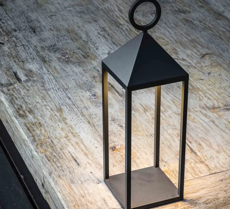 Lampe, baladeuse d'extérieur, ARGUS, gris, IP54, LED, 3000K, 200lm, L14cm, H47cm - FARO