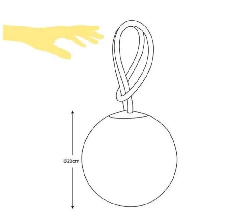 Lampe, Baladeuse, d'extérieur, Bolleke, marron, taupe, LED, Ø20cm, Hcm - Fatboy