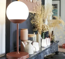 Lampe, baladeuse d'extérieur, Mooon !, orcre rouge, dim, 3000K à 6000K, 500lm, IP44, Ø25cm, H63cm - Fermob