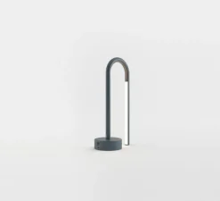 Lampe, Baladeuse, d'extérieur, Mini bow, bleu gris, IP44, LED, dim, 2700K, 180 lm, L14,7cm, H30cm - Nexia
