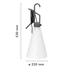 Lampe, Baladeuse, d'extérieur, Mayday, vert feuille, IP65, Ø22cm, H53cm - Flos