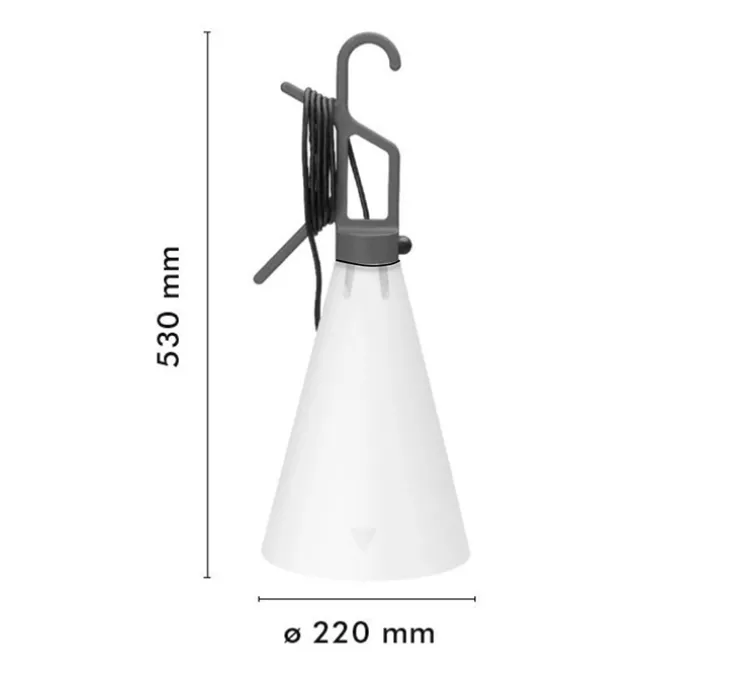 Lampe, Baladeuse, d'extérieur, Mayday, vert feuille, IP65, Ø22cm, H53cm - Flos