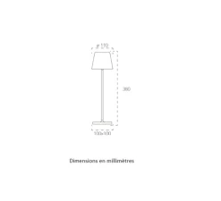Lampe, Baladeuse, Drink, blanc, IP54, LED, dim, 3000K, 190 lm, Ø11cm, H38cm - Nedgis