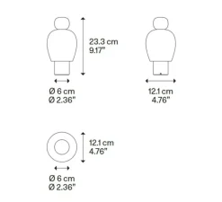 Lampe, Baladeuse, Easy Peasy Flamingo, rose & bronze, verre teinté gris, LED, dim, 2700K, 380 lm, Ø12,1cm, H23,3cm - Lodes