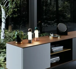 Lampe, Baladeuse, Easy Peasy Kelp, vert & or rose, verre teinté miel, LED, dim, 2700K, 380 lm, Ø12,1cm, H23,3cm - Lodes