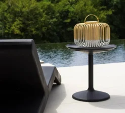 Lampe, baladeuse, extérieur, Bamboo, Take Away, XS, blanc, IP66,LED, 3000K, 290lm, Ø27cm, H29cm - Forestier