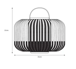 Lampe, baladeuse, extérieur, Bamboo, Take Away, XS, blanc, IP66,LED, 3000K, 290lm, Ø27cm, H29cm - Forestier