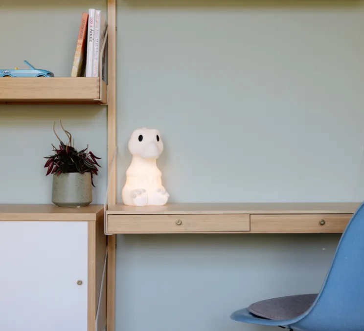 Lampe, Baladeuse, First Light Giants Dino, Rena Tyrannosaurus Rex, blanc, LED, dim, 2 700K, 100lm, L24cm, H14cm - Mr Maria