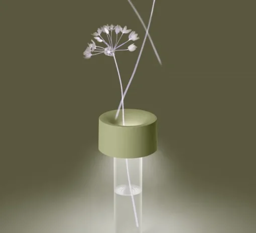 Lampe, Baladeuse, Fleur, vert sauge, LED, dim, 3000K, 188 lm, Ø11cm, H24cm - Foscarini