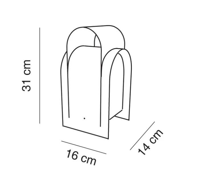 Lampe, Baladeuse, Fold Out, chargeur et câble USB inclus, noir, IP45, LED, dim, 3000K, 290 lm, L16cm, H31cm - Alma light
