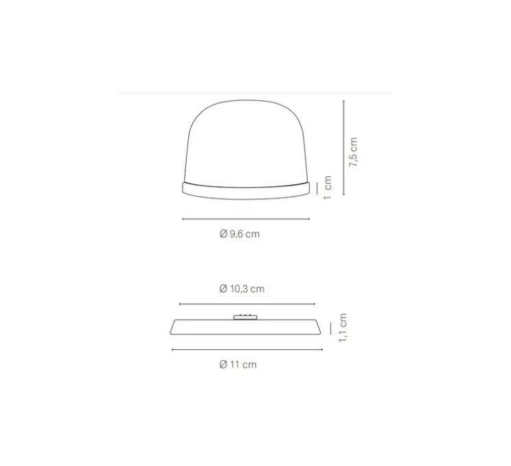 Lampe, Baladeuse, Fondant set de 3, chêne, IP65, LED, dim, 2700K, 100 lm, Ø26cm, H8,5cm - Atelier Pierre