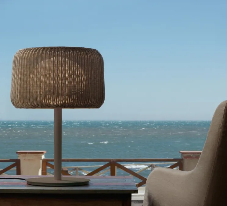 Lampe, Baladeuse, Fora M, noir, marron, IP66, Ø50cm, H70cm - Bover