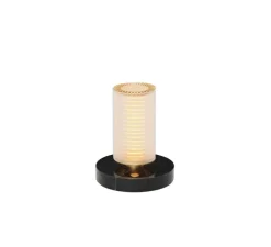 Lampe, Baladeuse, Frechin à table, marbre noir, finition or, LED, dim, 2200K, 100 lm, Ø13cm, H16,6cm - DCW éditions Paris