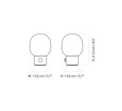 Lampe, Baladeuse, JWDA , noir, opalin mat, Ø14,5cm, H21,5cm - Audo Copenhagen