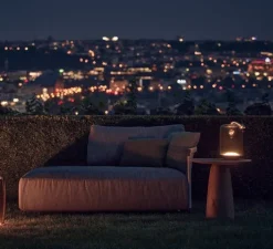 Lampe, Baladeuse, Knot Battery small, verre transparent, IP44, LED, 2700K, 580 lm, Ø18cm, H29cm - Brokis