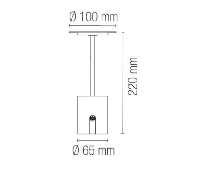 Lampe, Baladeuse, Liberty, noir, IP44, LED, dim, 3000K, 300 lm, Ø10cm, H22cm - Nedgis
