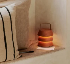 Lampe, Baladeuse, Luver, naturel, IP44, LED, dim, 2200K, 65 lm, Ø15cm, H22cm - Ferm Living