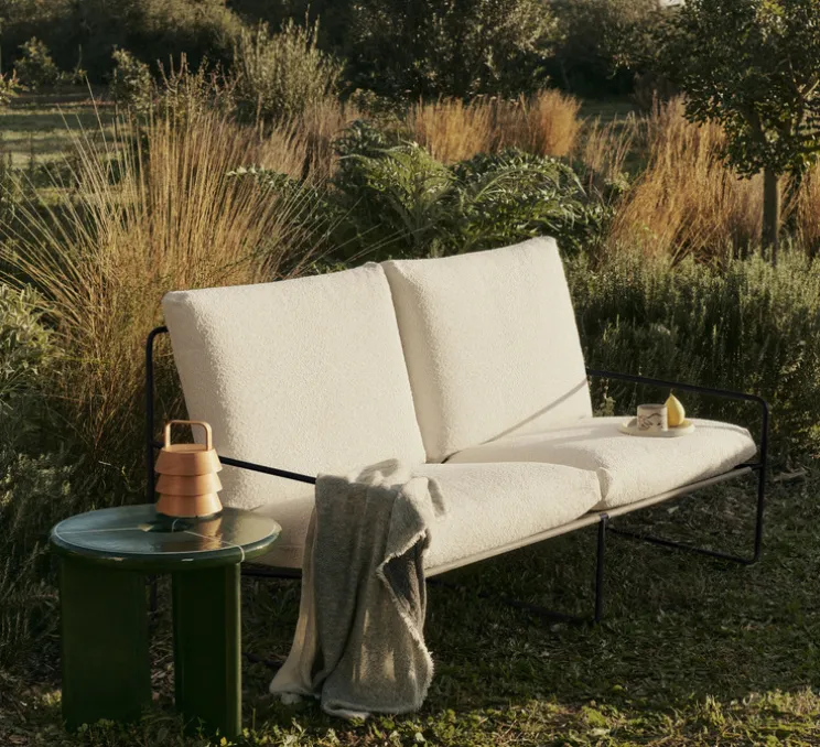 Lampe, Baladeuse, Luver, naturel, IP44, LED, dim, 2200K, 65 lm, Ø15cm, H22cm - Ferm Living