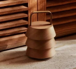 Lampe, Baladeuse, Luver, naturel, IP44, LED, dim, 2200K, 65 lm, Ø15cm, H22cm - Ferm Living