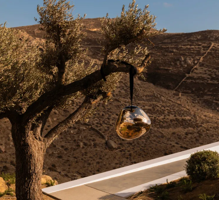 Lampe, Baladeuse, Melt Large, noir fumé, IP44, LED, dim, 3000K, 500 lm, Ø50cm, H57cm - Tom Dixon