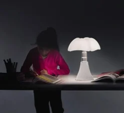 Lampe, baladeuse, MINI PIPISTRELLO SANS FIL, blanc, LED, Ø27cm, H35cm - Martinelli Luce