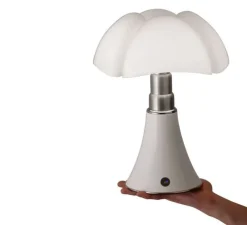 Lampe, baladeuse, MINI PIPISTRELLO SANS FIL, blanc, LED, Ø27cm, H35cm - Martinelli Luce